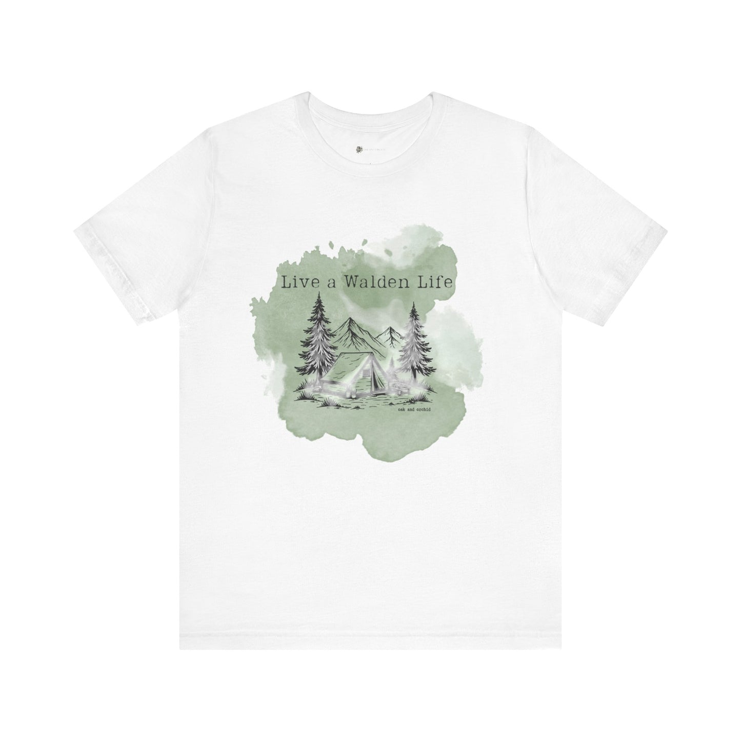 Summer 2025 - Orchard Bloom - Jersey Tee - Live a Walden Life, Nature Lover Shirt, Camping Tee, Adventure Apparel, Eco-Friendly Gift