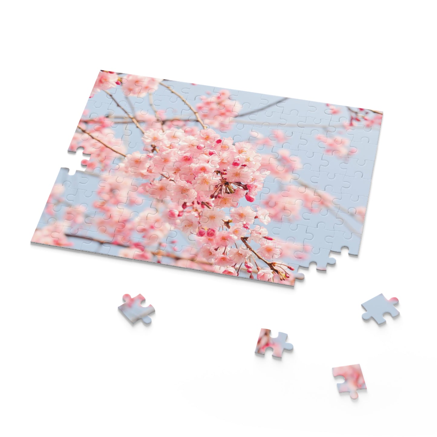 Blossoming Cherry Tree Puzzle - 120/252/500-Piece, Ideal for Relaxation and Family Fun