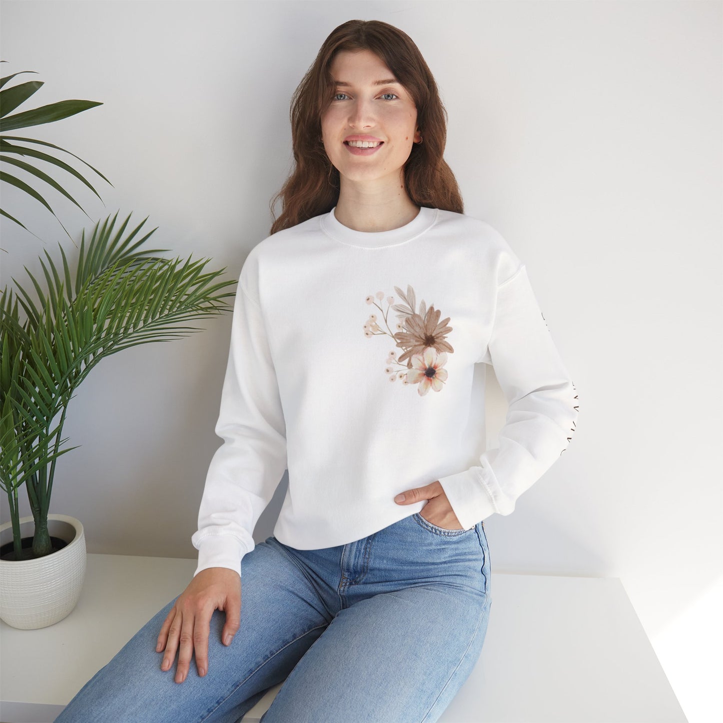 Meadow Musings - Floral Crewneck Sweatshirt - Rooted in Grace