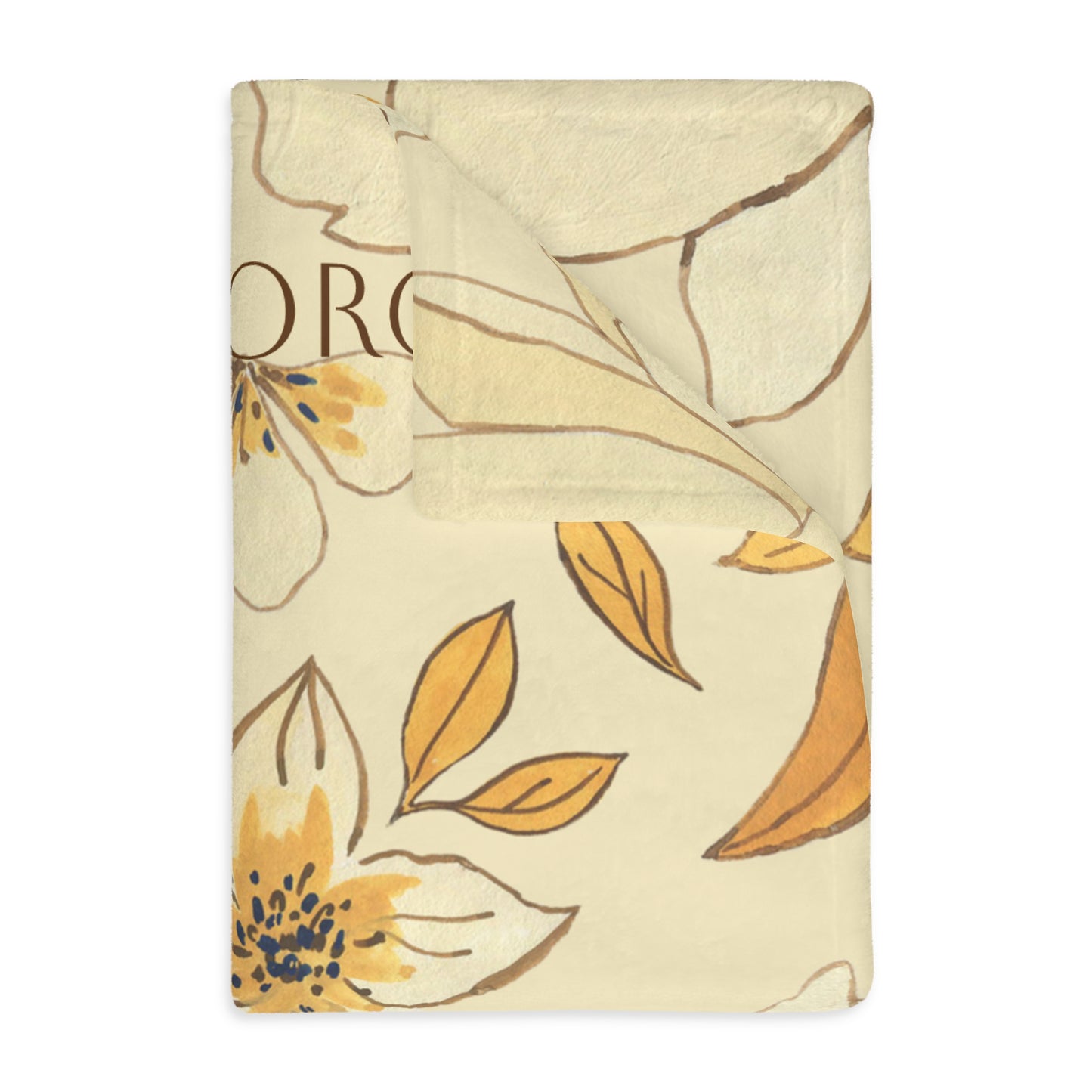 Buttered Bloom - Velveteen Blanket