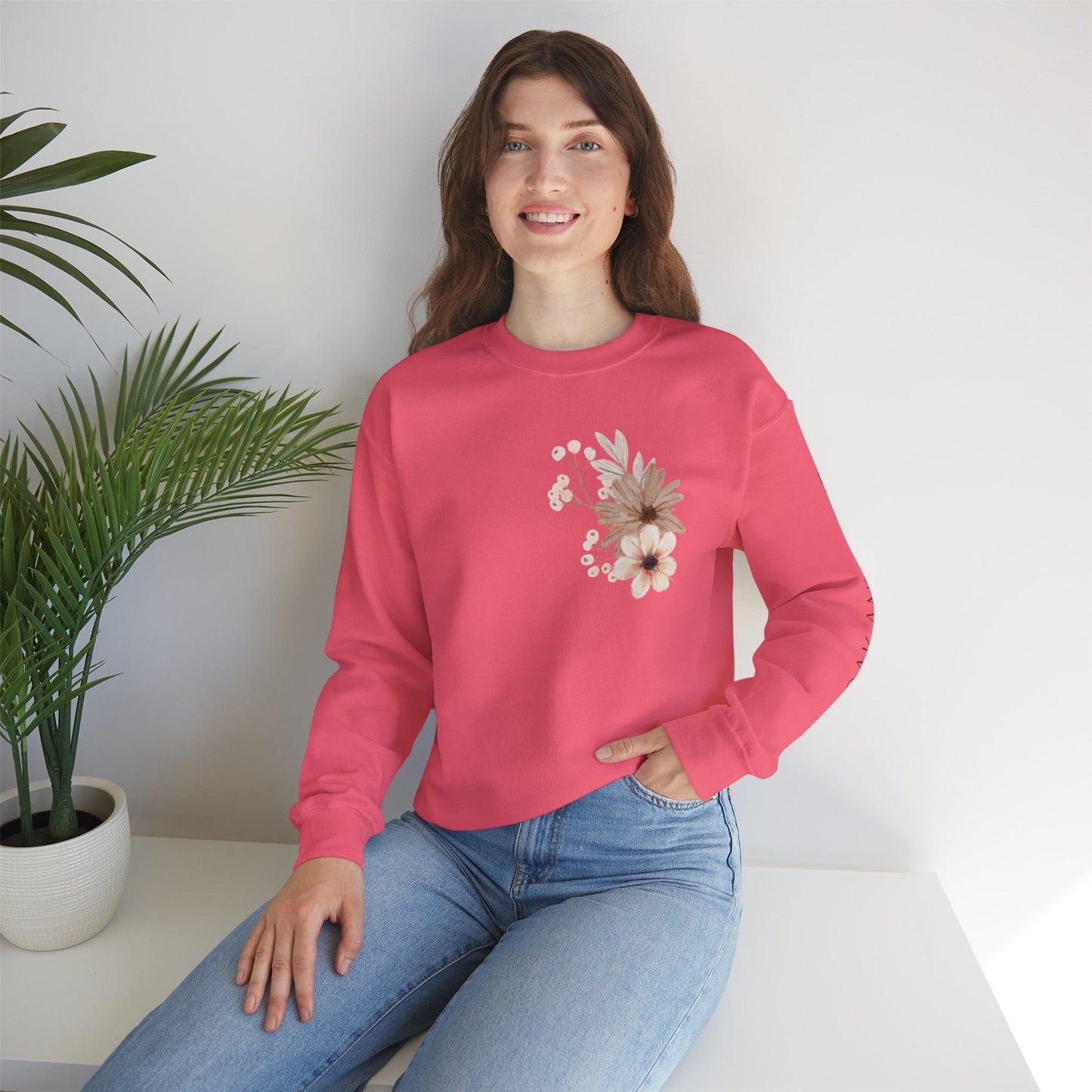 Meadow Musings - Floral Crewneck Sweatshirt - Rooted in Grace