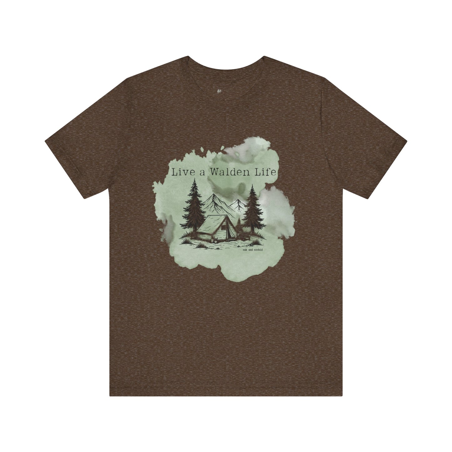 Summer 2025 - Orchard Bloom - Jersey Tee - Live a Walden Life, Nature Lover Shirt, Camping Tee, Adventure Apparel, Eco-Friendly Gift
