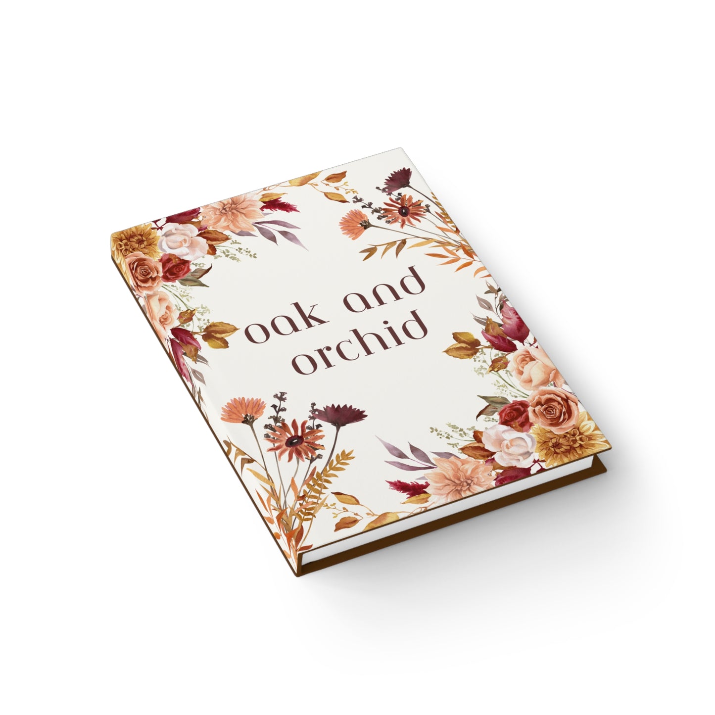Floral Journal - Oak and Orchid, Personalized Journal, Gift for Writers, Gratitude Journal, Floral Notebook, Eco-Friendly Stationery