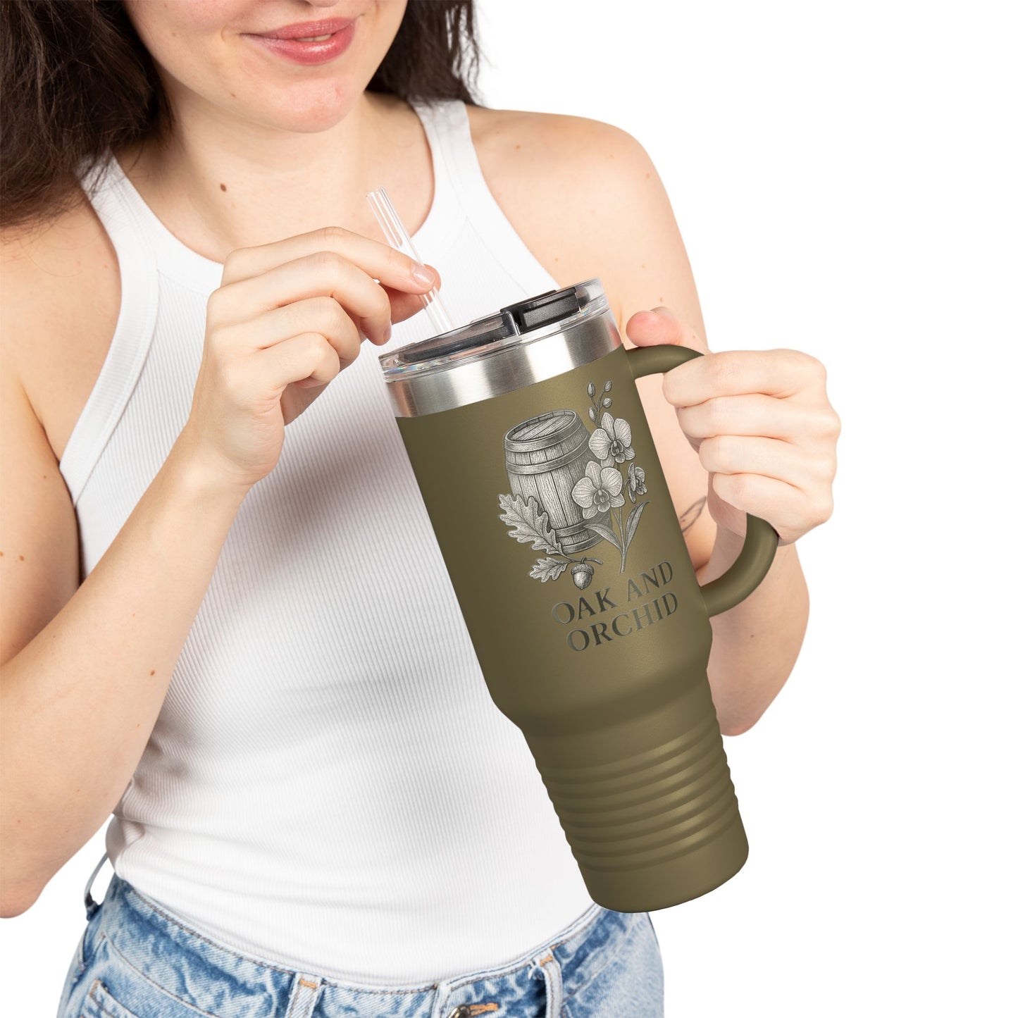 Oak and Orchid - Insulated Travel Mug - 40oz