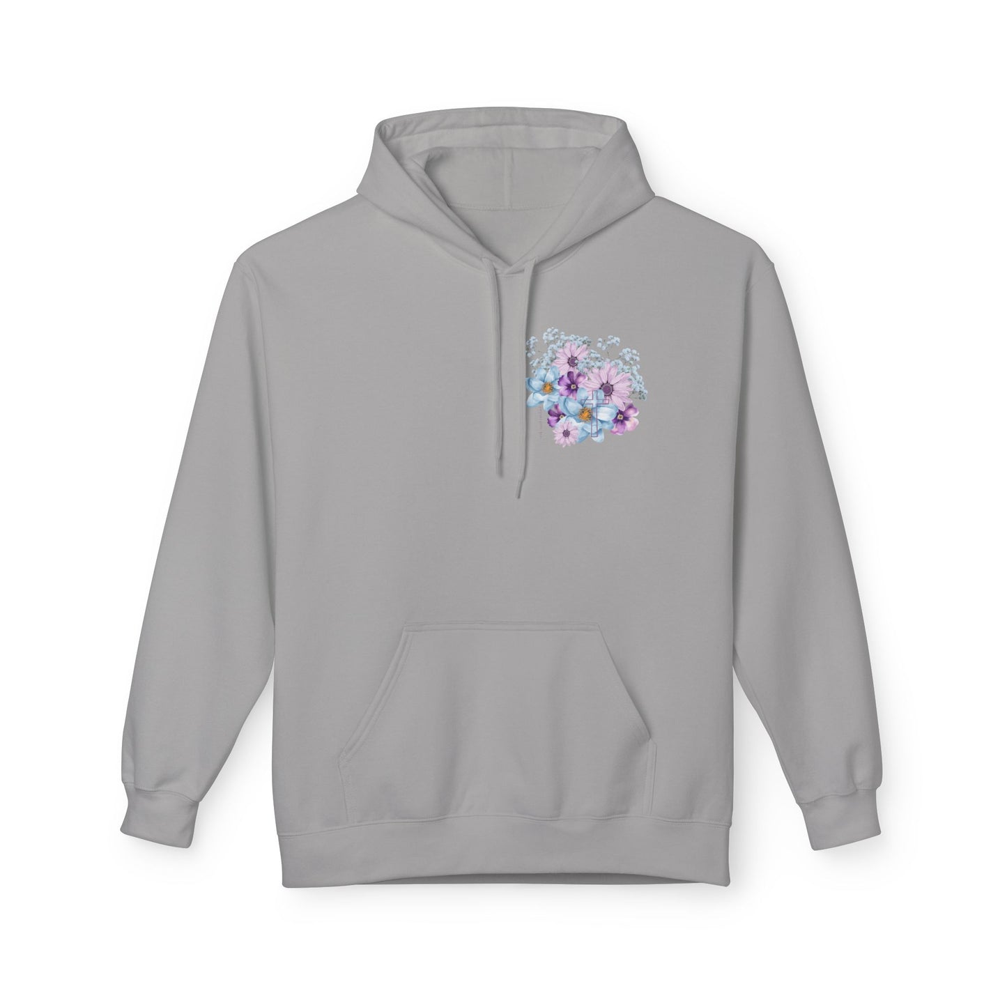 Fields of Mercy - Floral Design Christian Fleece Hoodie - Cozy & Stylish for Every Occasion