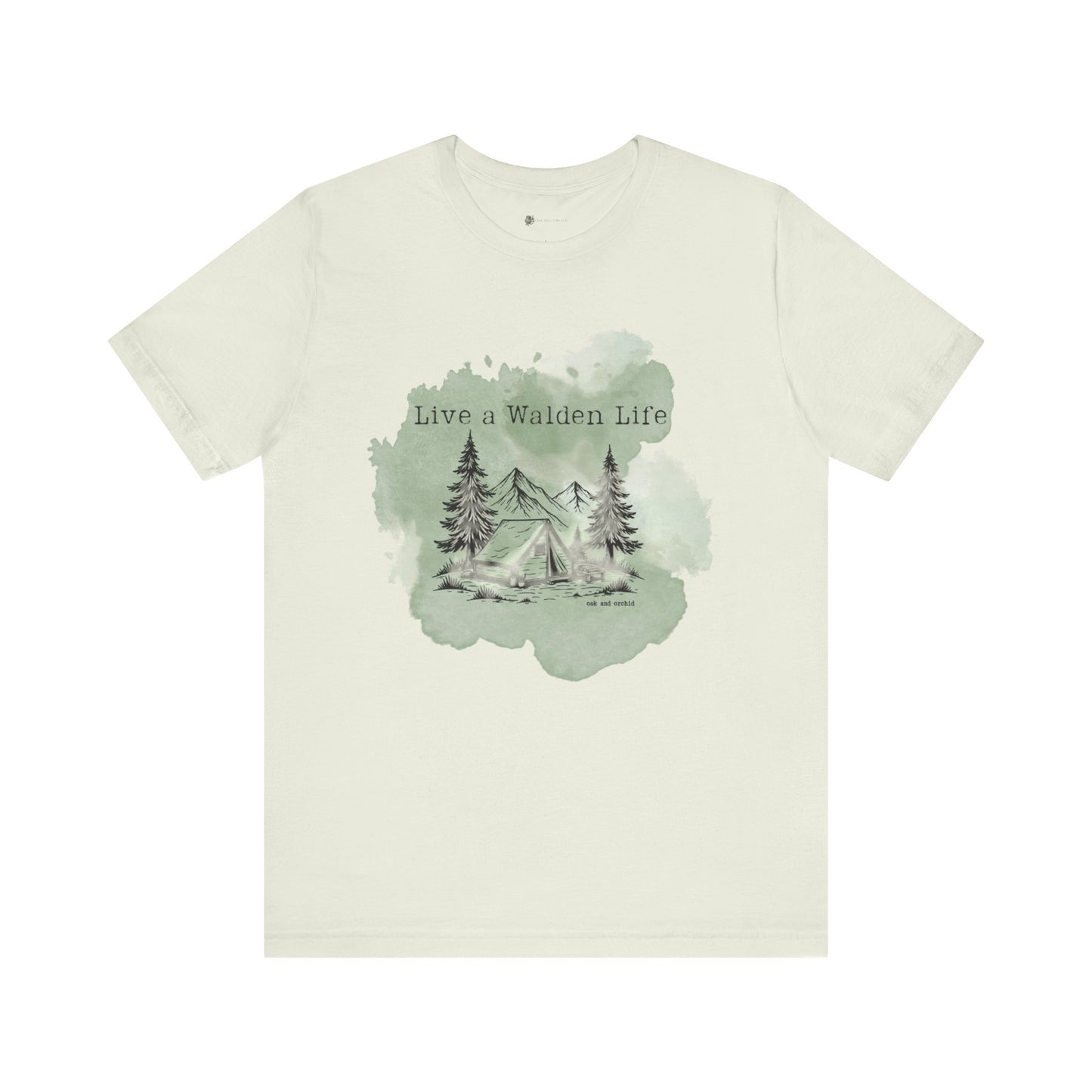 Summer 2025 - Orchard Bloom - Jersey Tee - Live a Walden Life, Nature Lover Shirt, Camping Tee, Adventure Apparel, Eco-Friendly Gift