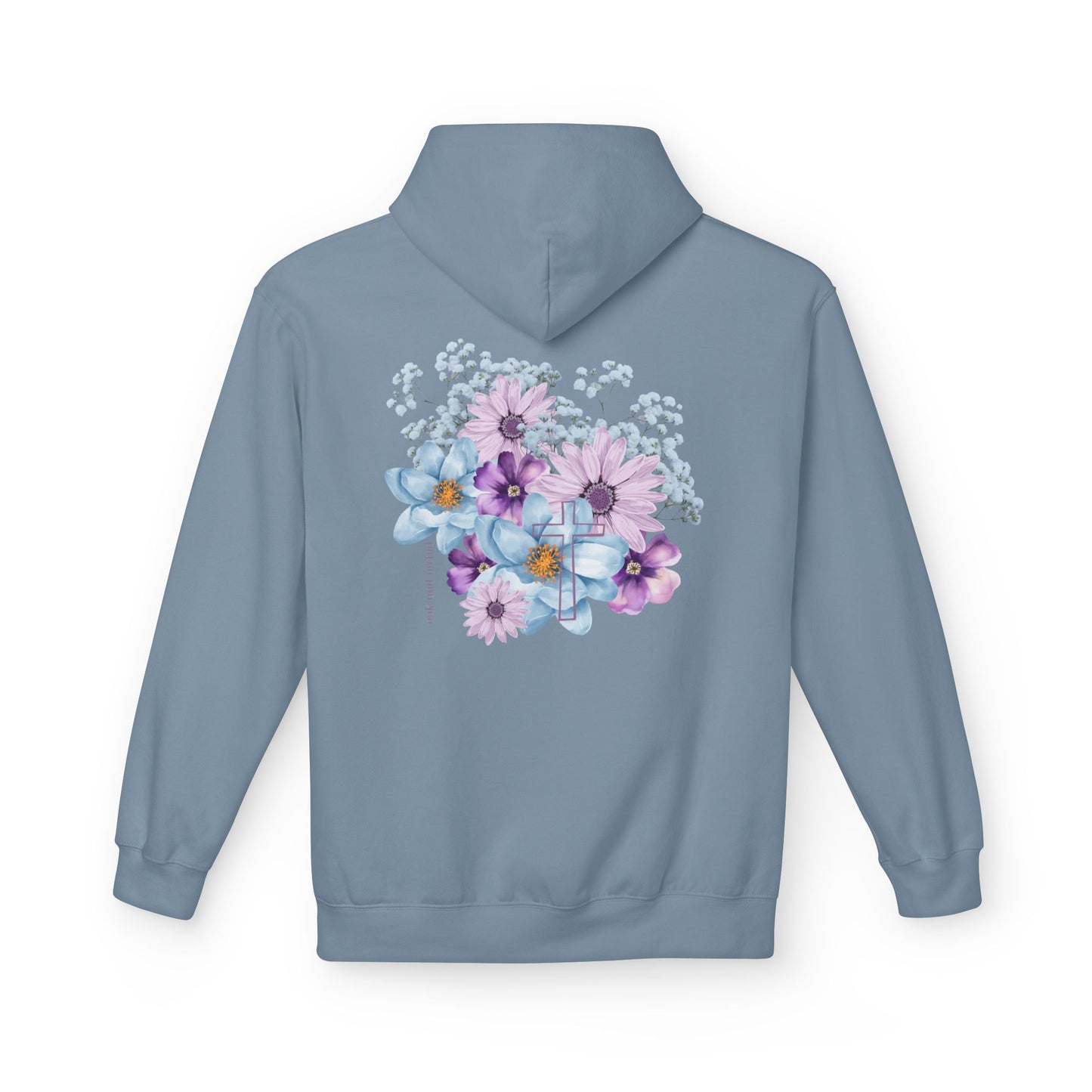 Fields of Mercy - Floral Design Christian Fleece Hoodie - Cozy & Stylish for Every Occasion