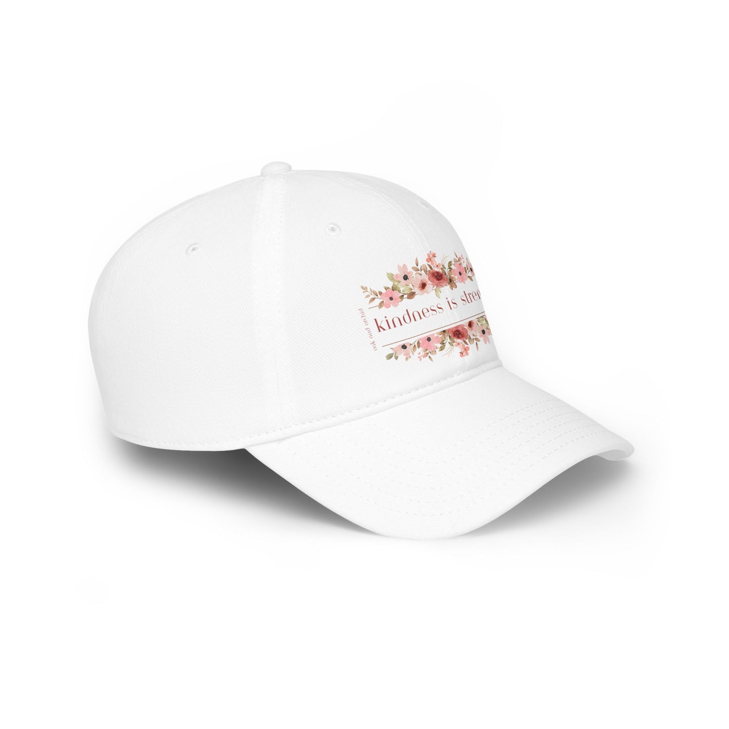 Meadow Musings - Floral Kindness Baseball Cap - Empowering Low Profile Hat for Everyday Wear
