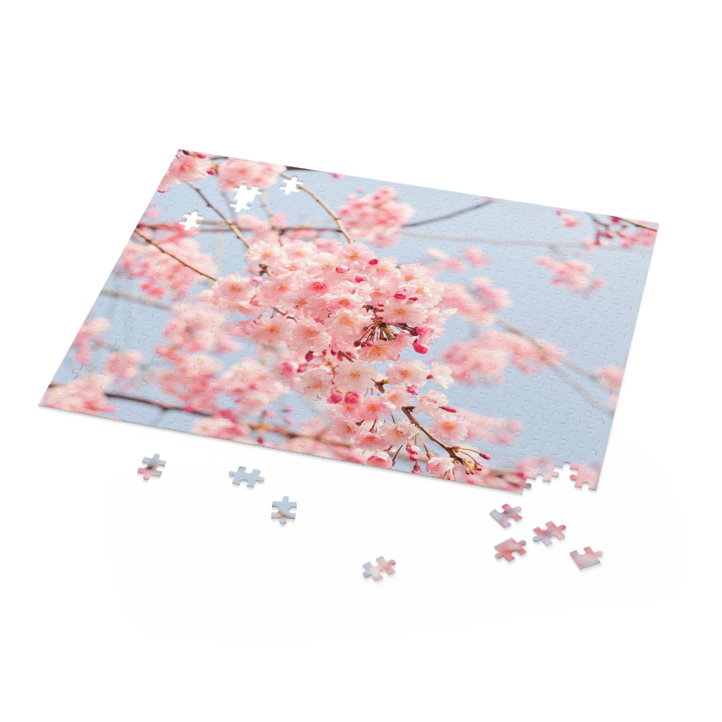 Blossoming Cherry Tree Puzzle - 120/252/500-Piece, Ideal for Relaxation and Family Fun