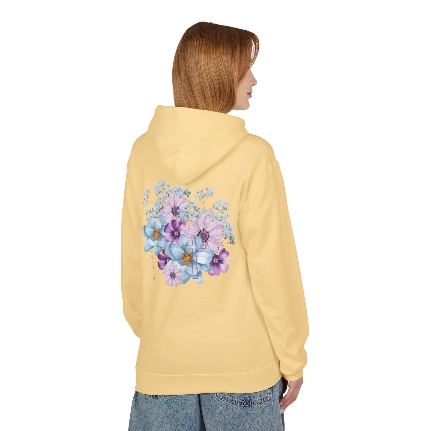 Fields of Mercy - Floral Design Christian Fleece Hoodie - Cozy & Stylish for Every Occasion