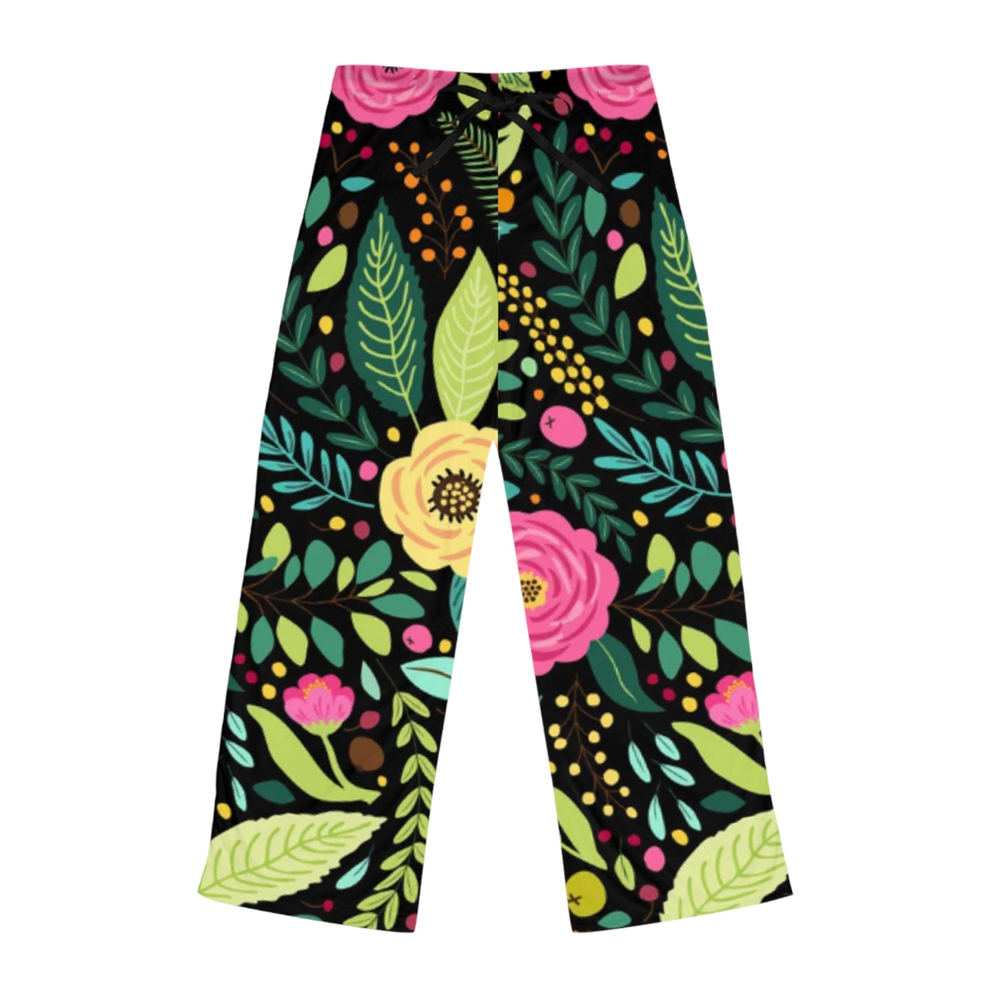 Sugar Petals - Floral Women's Pajama Pants, Cozy Sleepwear, Elegant loungewear, Gift for Her, Perfect for Relaxing at Home