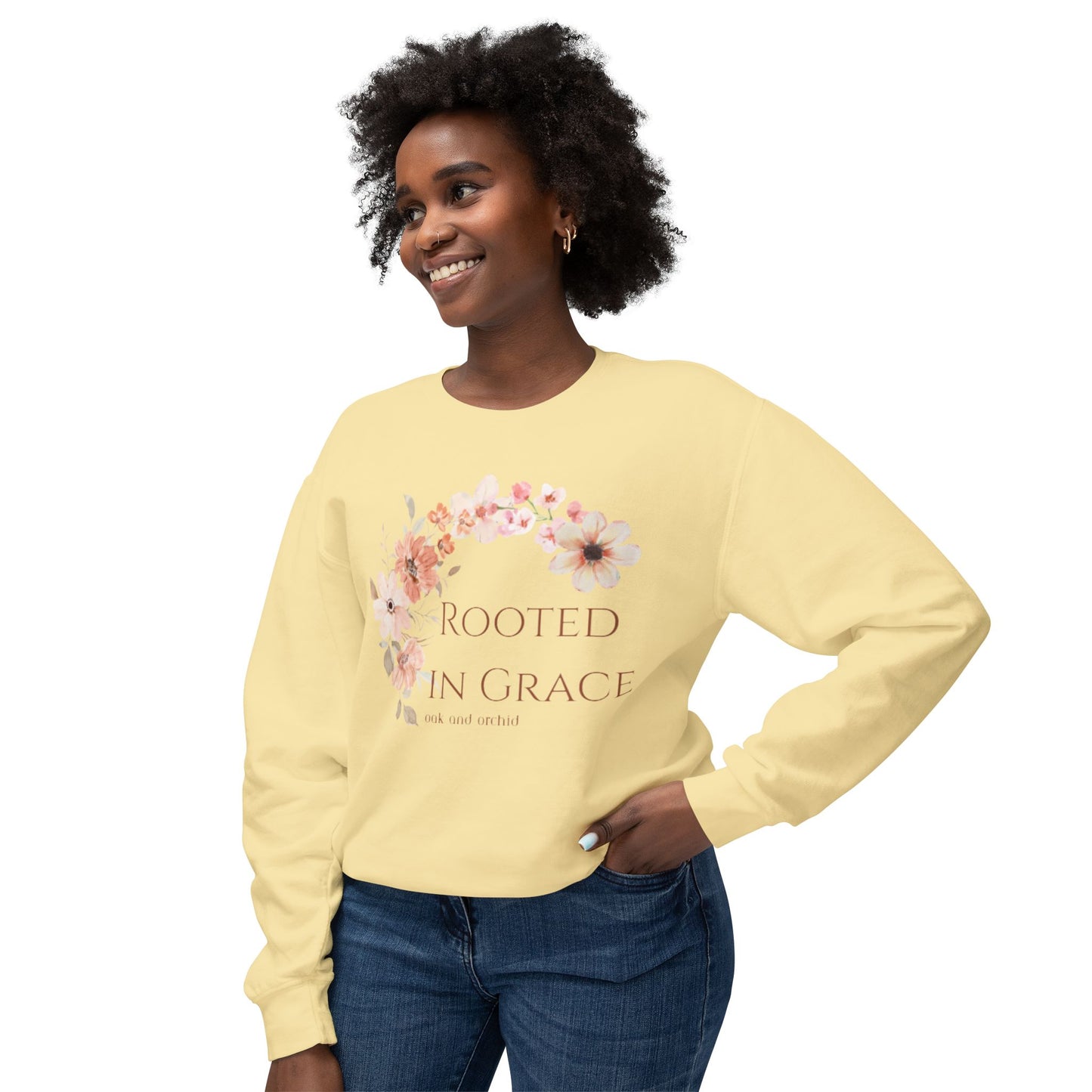 Meadow Musings - Rooted in Grace Floral Crewneck Sweatshirt