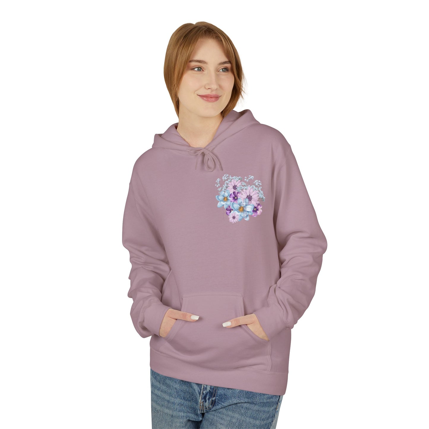 Fields of Mercy - Floral Design Christian Fleece Hoodie - Cozy & Stylish for Every Occasion
