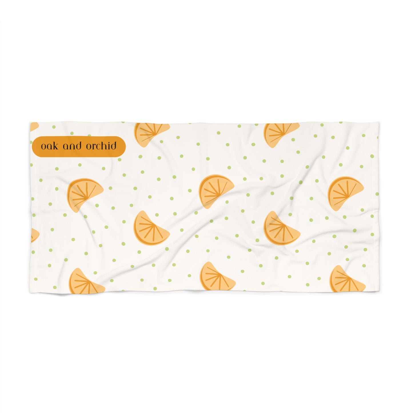Citrus Mistress - Bright Citrus Beach Towel | Summer Fun Towel, Poolside Accessory, Vacation Essential, Gift for Beach Lovers, Stylish Cotton Towel