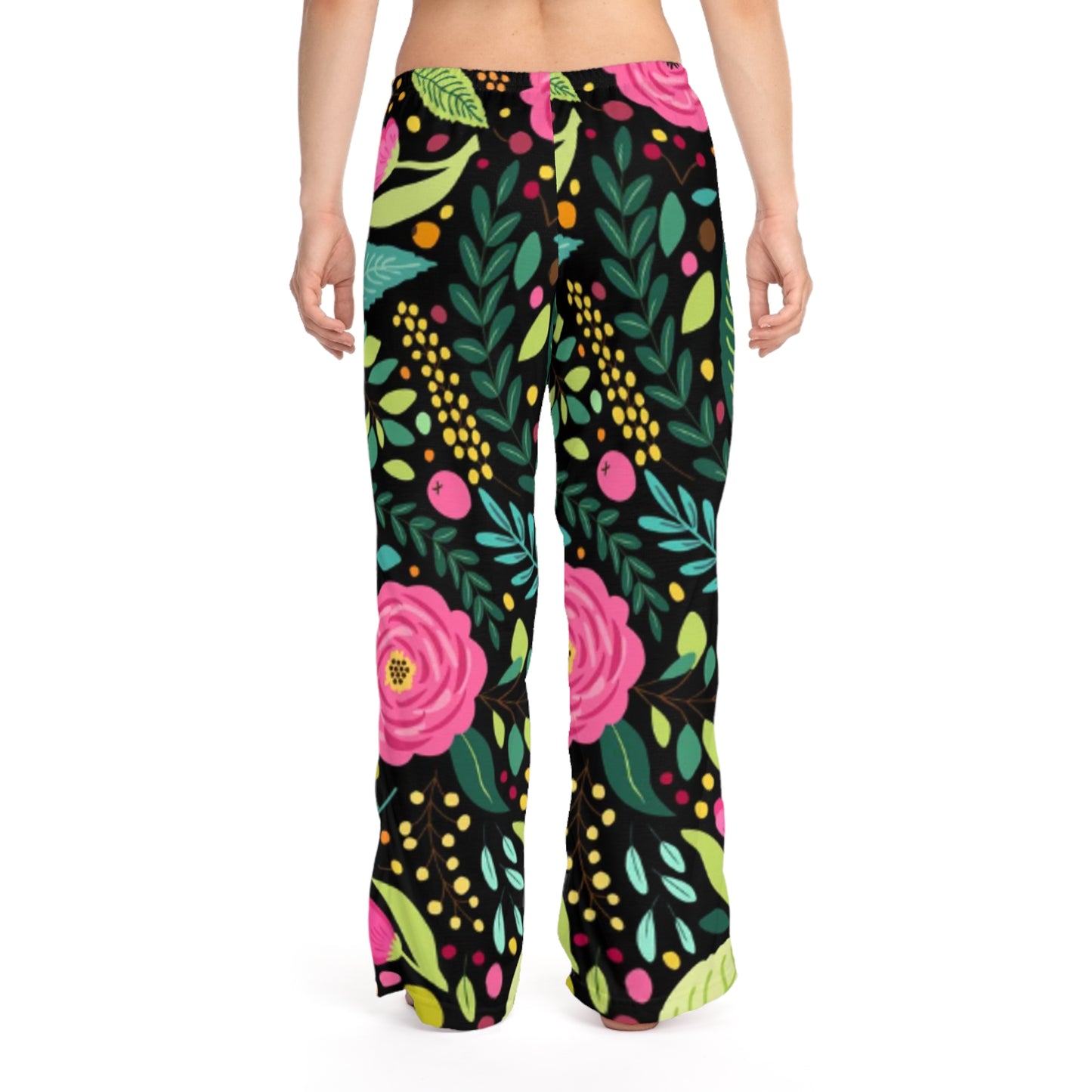Sugar Petals - Floral Women's Pajama Pants, Cozy Sleepwear, Elegant loungewear, Gift for Her, Perfect for Relaxing at Home