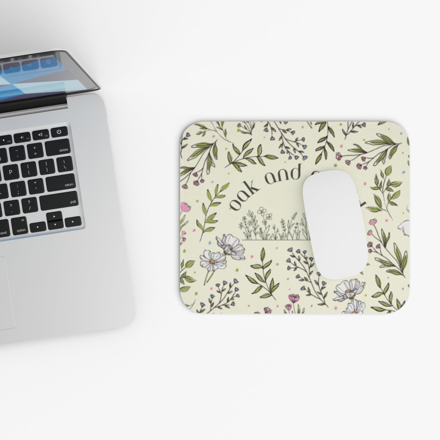 Lemon Lace - Floral Mouse Pad
