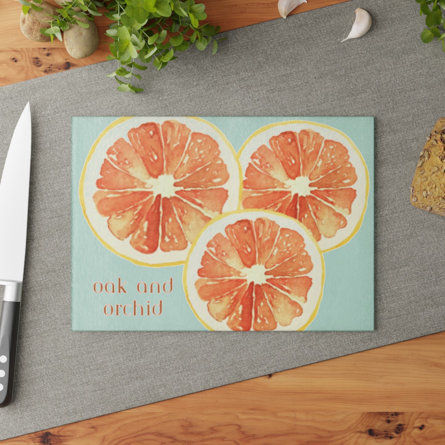 Citrus Mistress - Glass Cutting Board - Fresh Lemon Design for Kitchen Decor