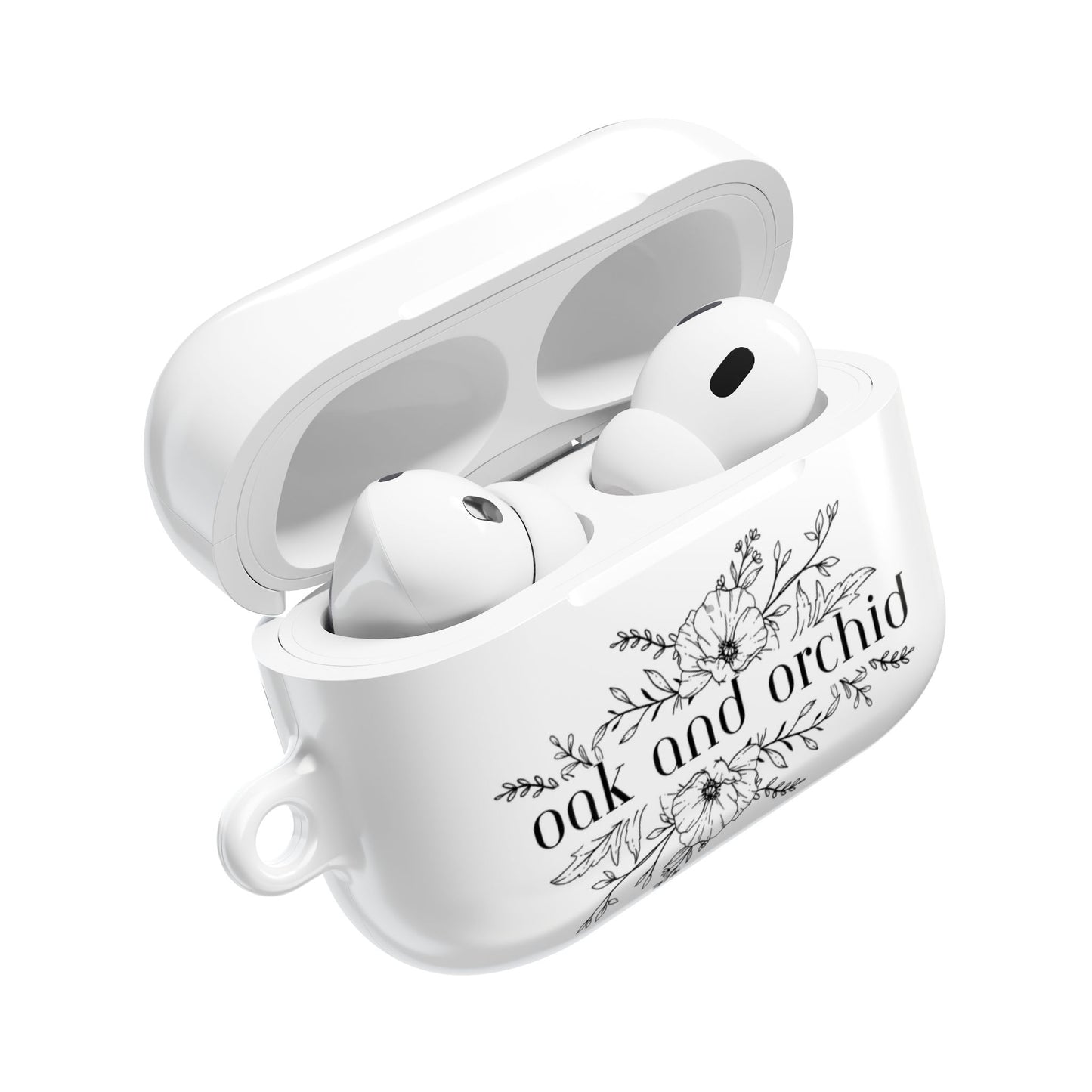 Oak and Orchid Originals - Stylish AirPod Case with Floral Design - Perfect for Music Lovers, Gift for Friends, Birthday, Personalized Tech Accessory