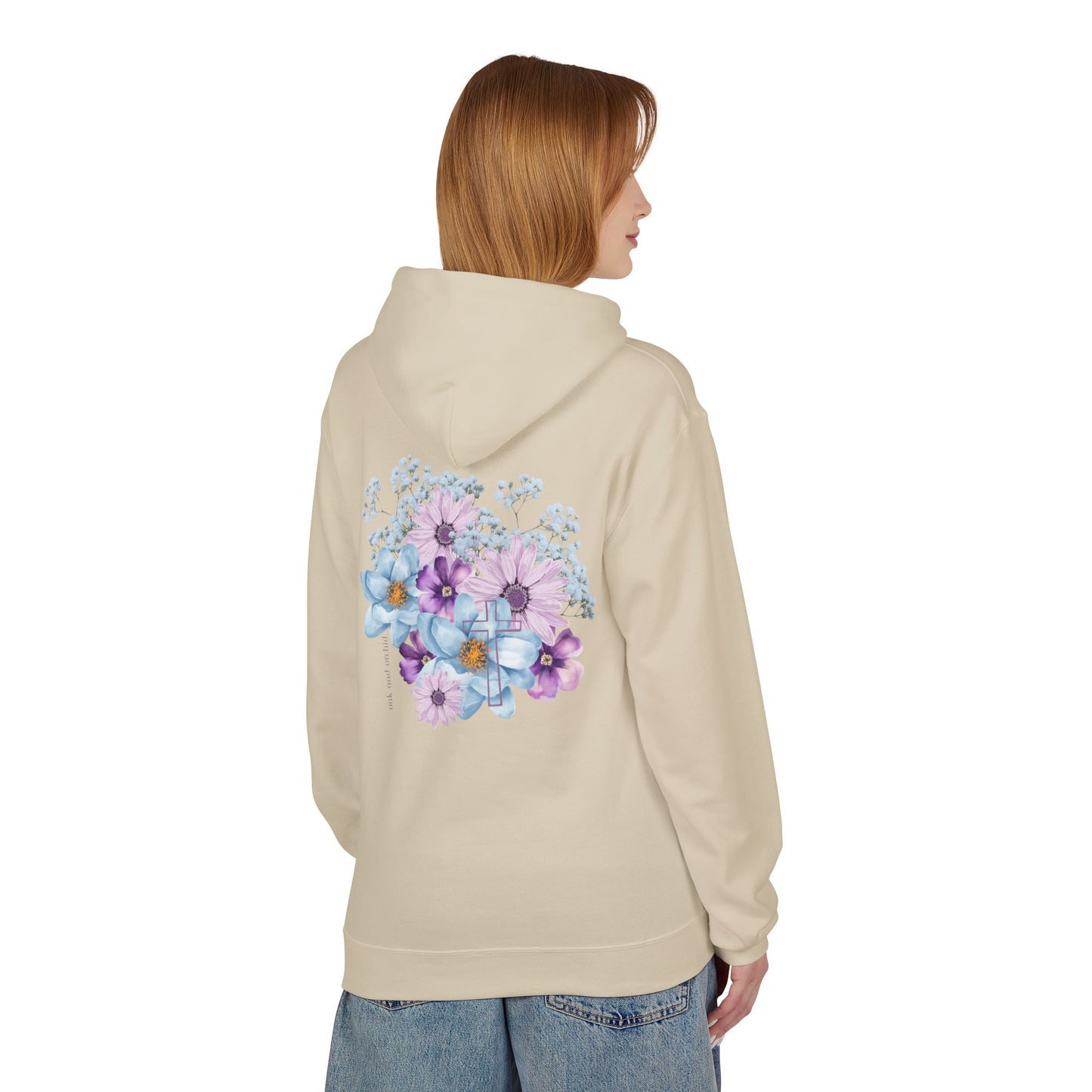 Fields of Mercy - Floral Design Christian Fleece Hoodie - Cozy & Stylish for Every Occasion