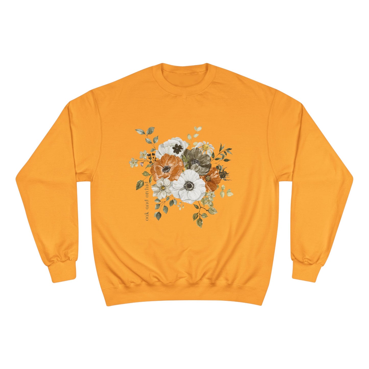 Floral Champion Sweatshirt - Cozy Warmth for Casual Days, Gift for Her, Birthday, Fall Fashion, Layering Essential