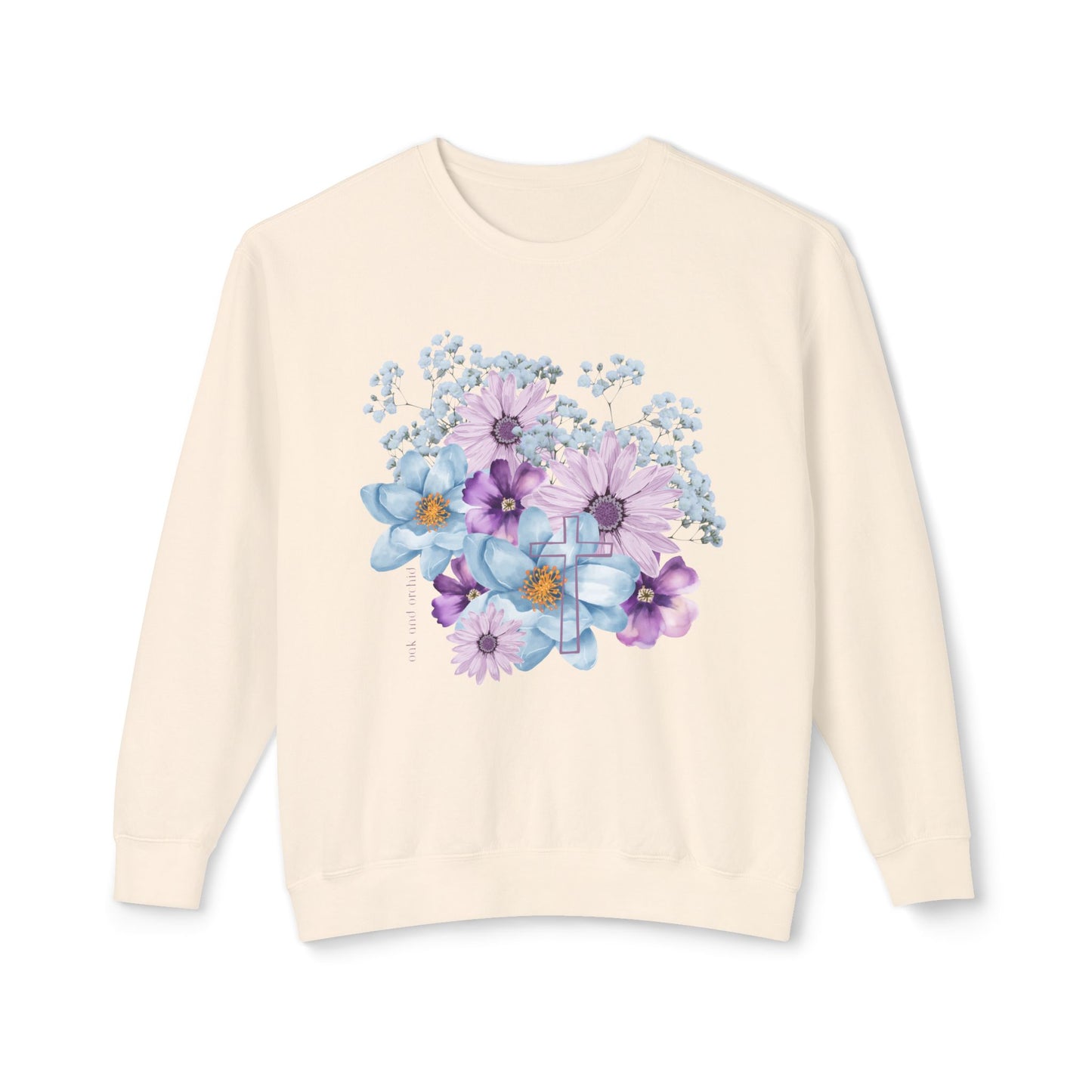 Fields of Mercy - Floral Lightweight Crewneck Sweatshirt