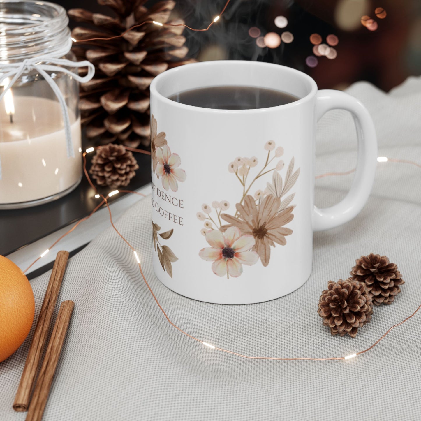 Meadow Musings - Confidence and Coffee Ceramic Mug