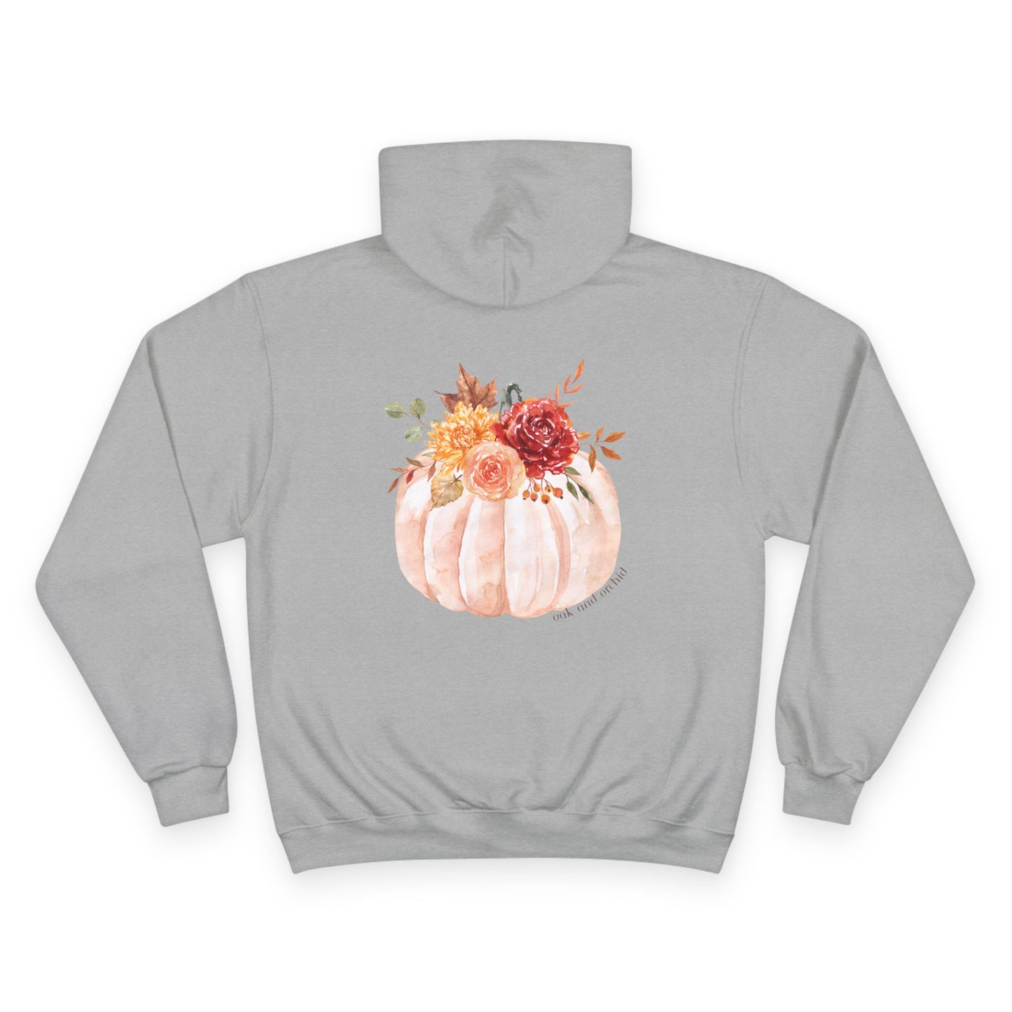 Autumn Floral Pumpkin Hoodie, Cozy Fall Sweatshirt, Cute Gift for Her, Perfect for Halloween, Thanksgiving, Everyday Wear