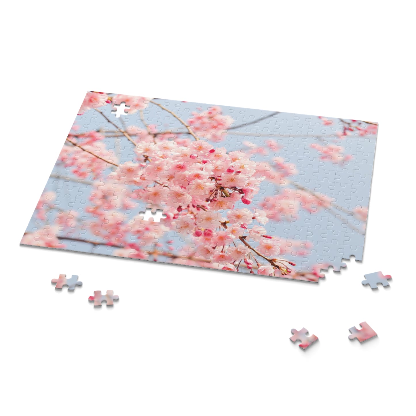 Blossoming Cherry Tree Puzzle - 120/252/500-Piece, Ideal for Relaxation and Family Fun