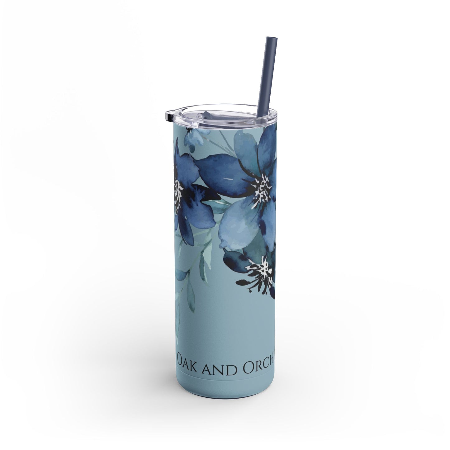 Cerulean Flora - Maars Maker Skinny Matte Tumbler, 20oz