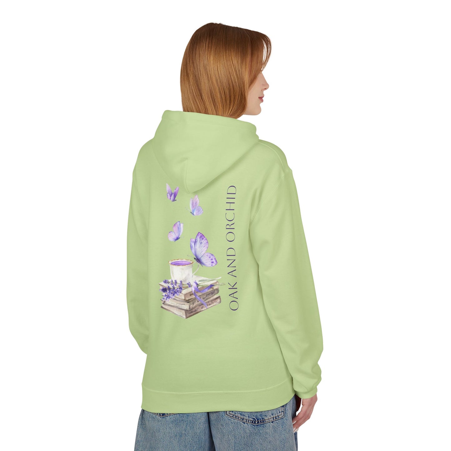 Oak and Orchid Originals - Butterfly Hoodie for Book Lovers