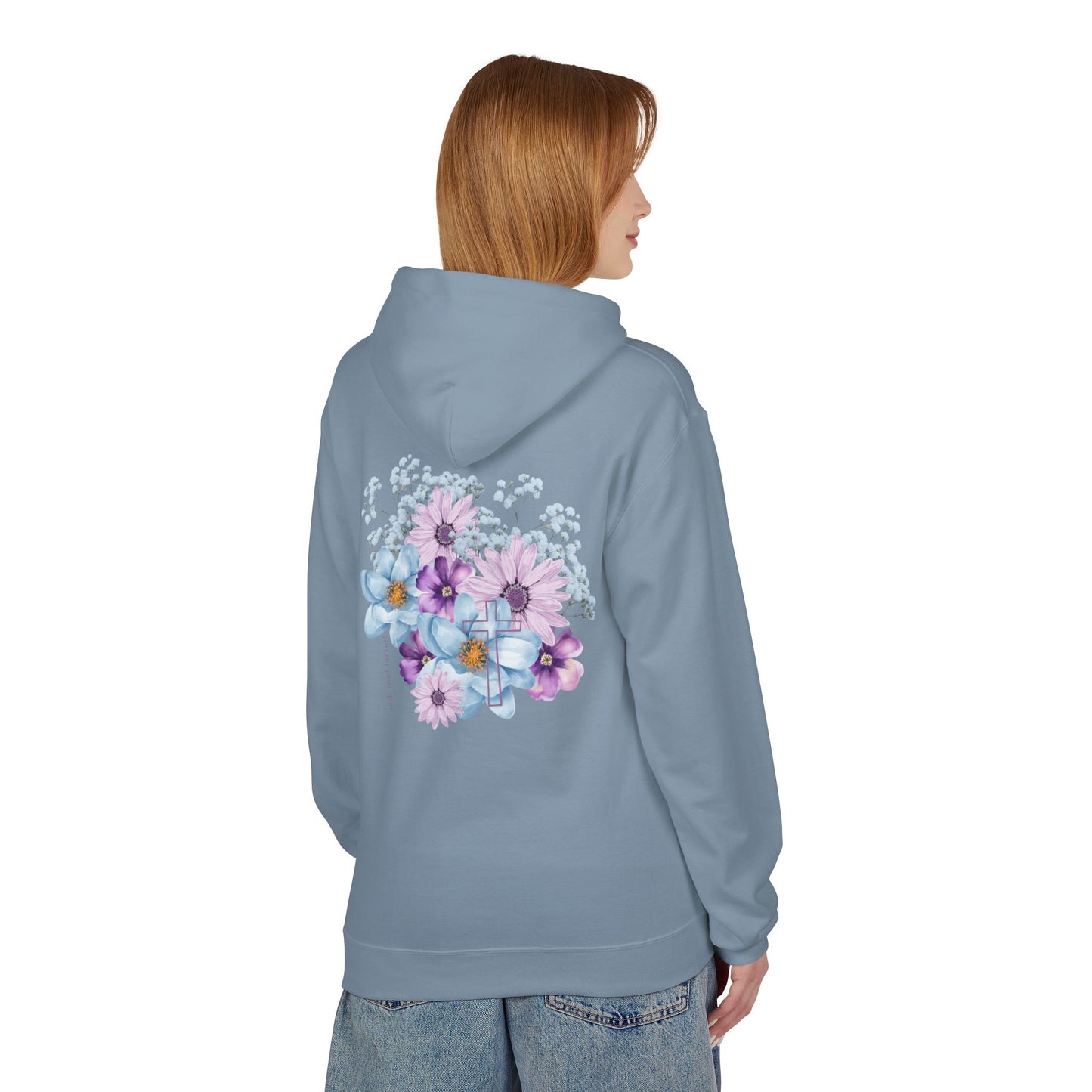 Fields of Mercy - Floral Design Christian Fleece Hoodie - Cozy & Stylish for Every Occasion