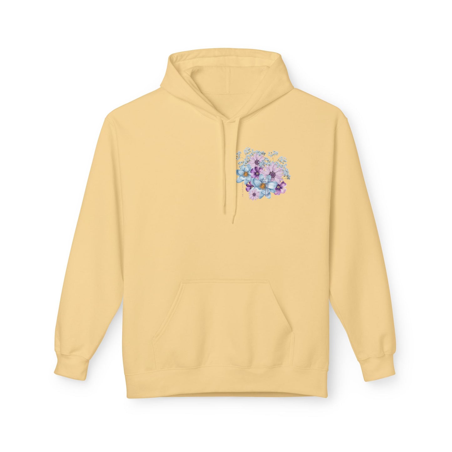 Fields of Mercy - Floral Design Christian Fleece Hoodie - Cozy & Stylish for Every Occasion