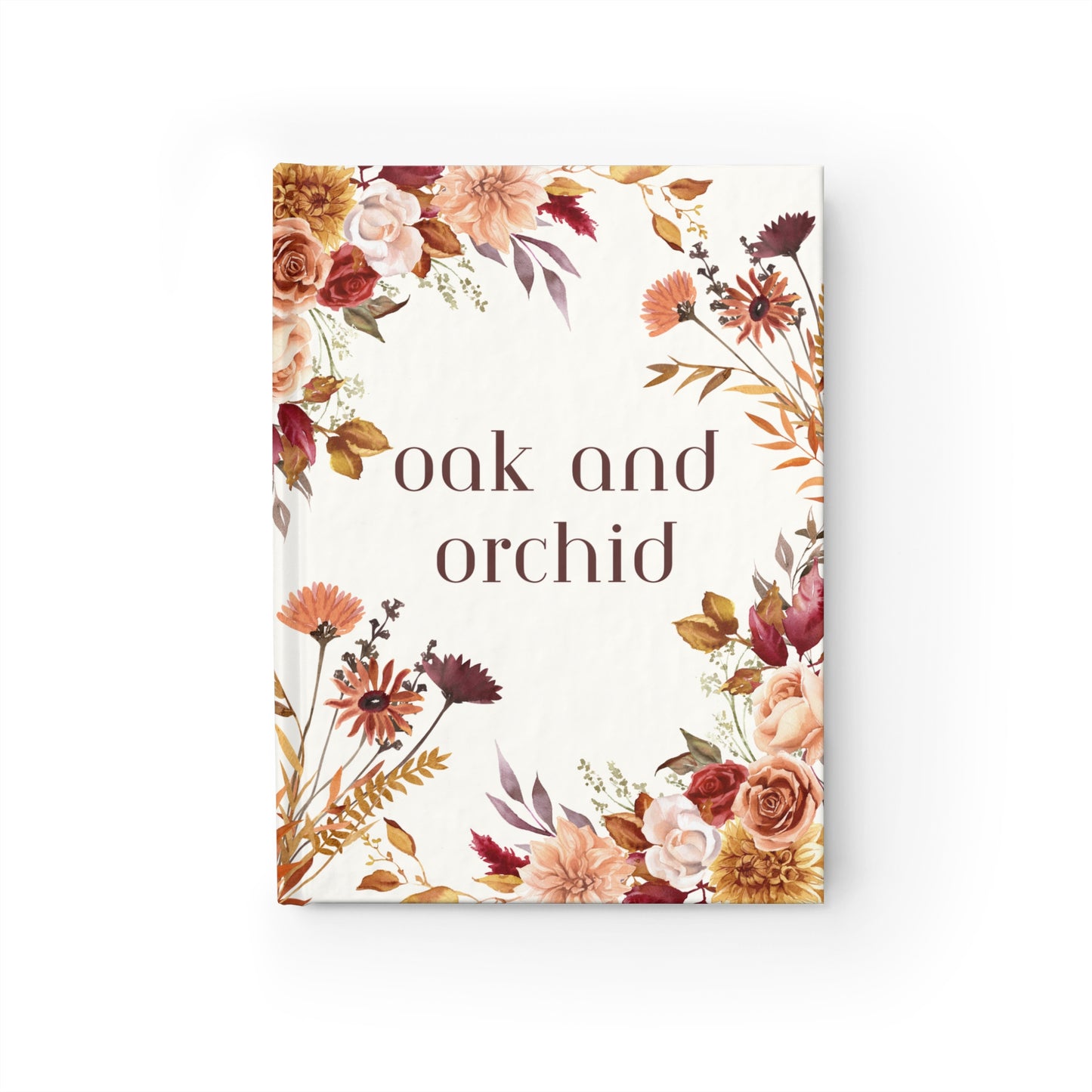 Floral Journal - Oak and Orchid, Personalized Journal, Gift for Writers, Gratitude Journal, Floral Notebook, Eco-Friendly Stationery