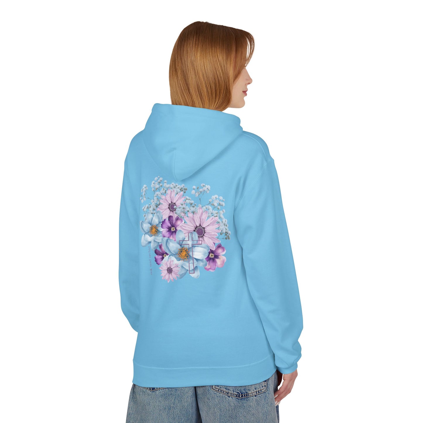 Fields of Mercy - Floral Design Christian Fleece Hoodie - Cozy & Stylish for Every Occasion