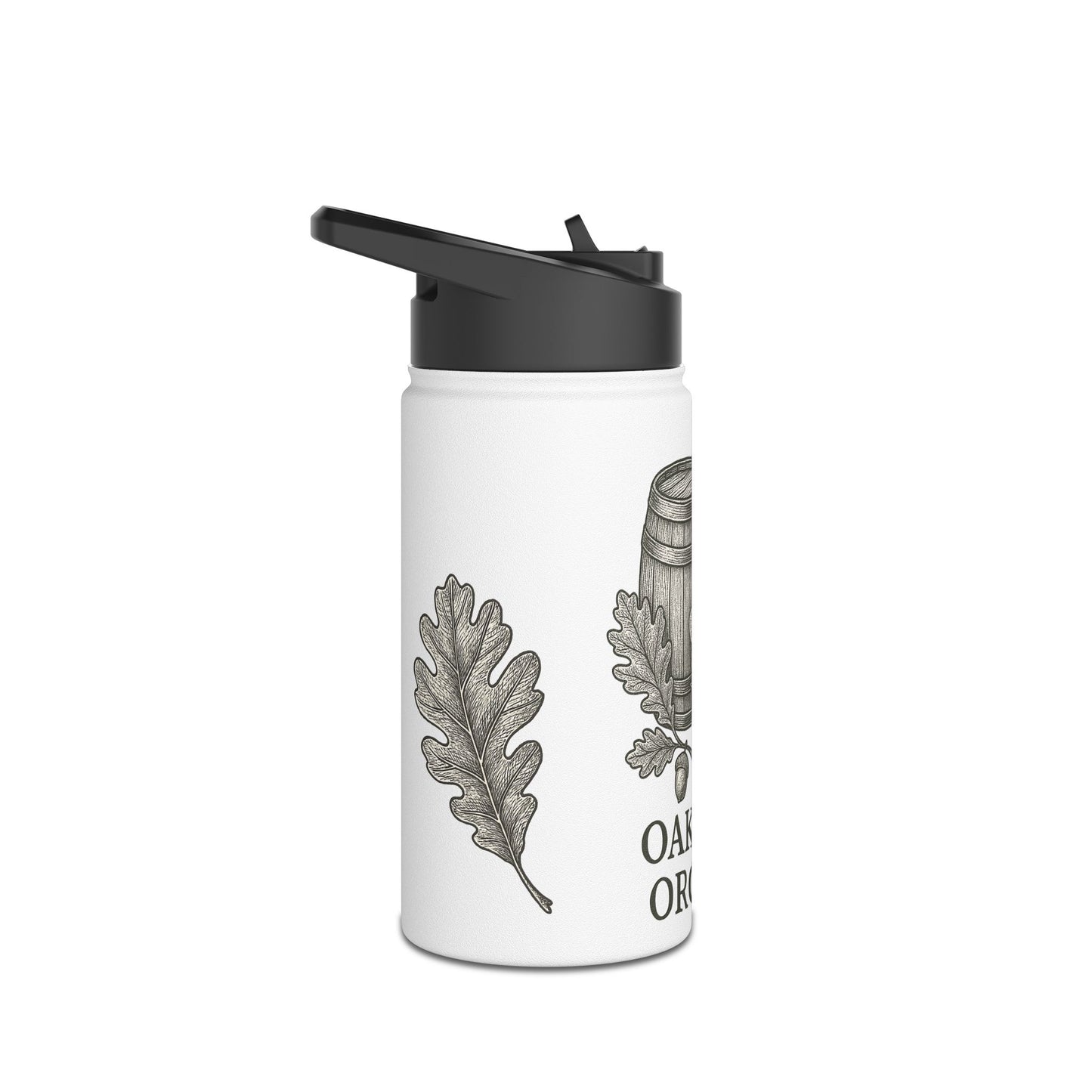Eco-Friendly Stainless Steel Water Bottle - Oak and Orchid Design