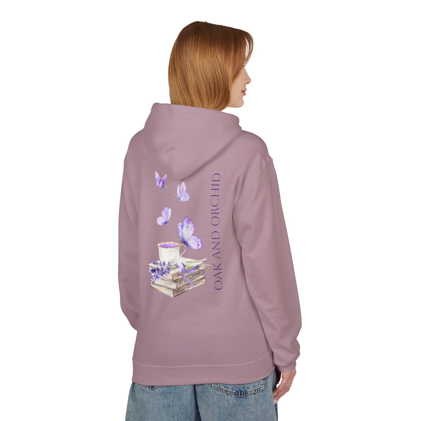 Oak and Orchid Originals - Butterfly Hoodie for Book Lovers