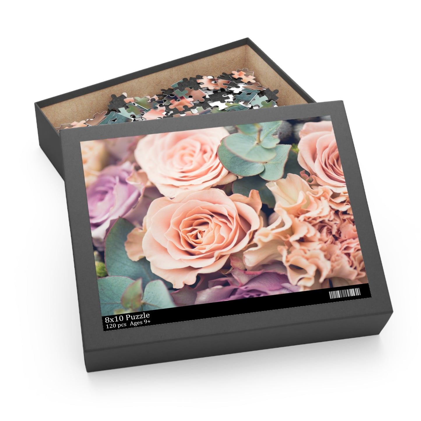 Floral Puzzle (120, 252, 500-Piece) - Beautiful Rose Design, Great Gift for Flower Lovers, Family Fun Activity, Cozy Game Night, Home Decor