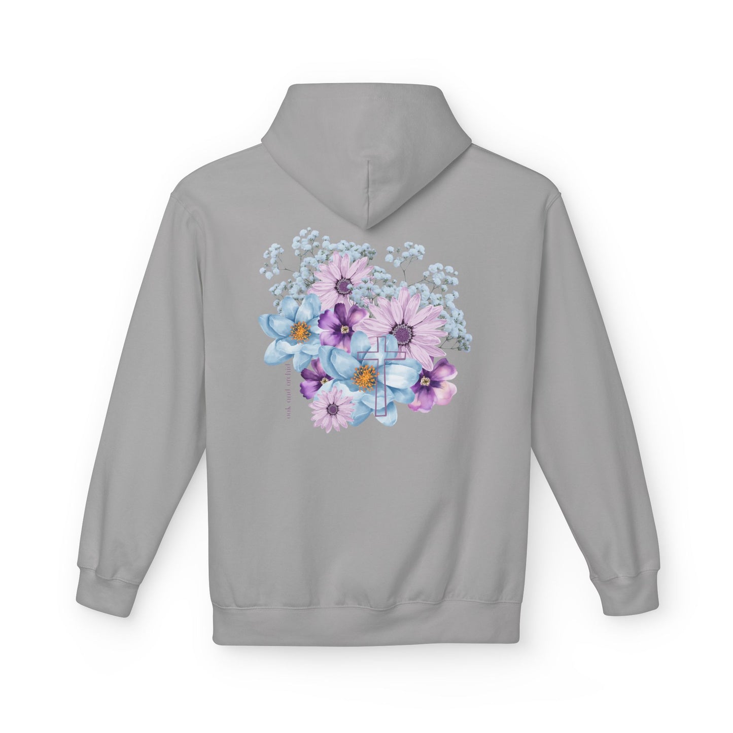 Fields of Mercy - Floral Design Christian Fleece Hoodie - Cozy & Stylish for Every Occasion