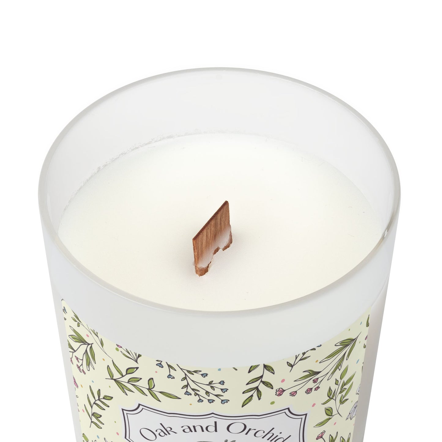 Lemon Lace - Scented Frosted Glass Candle 11oz