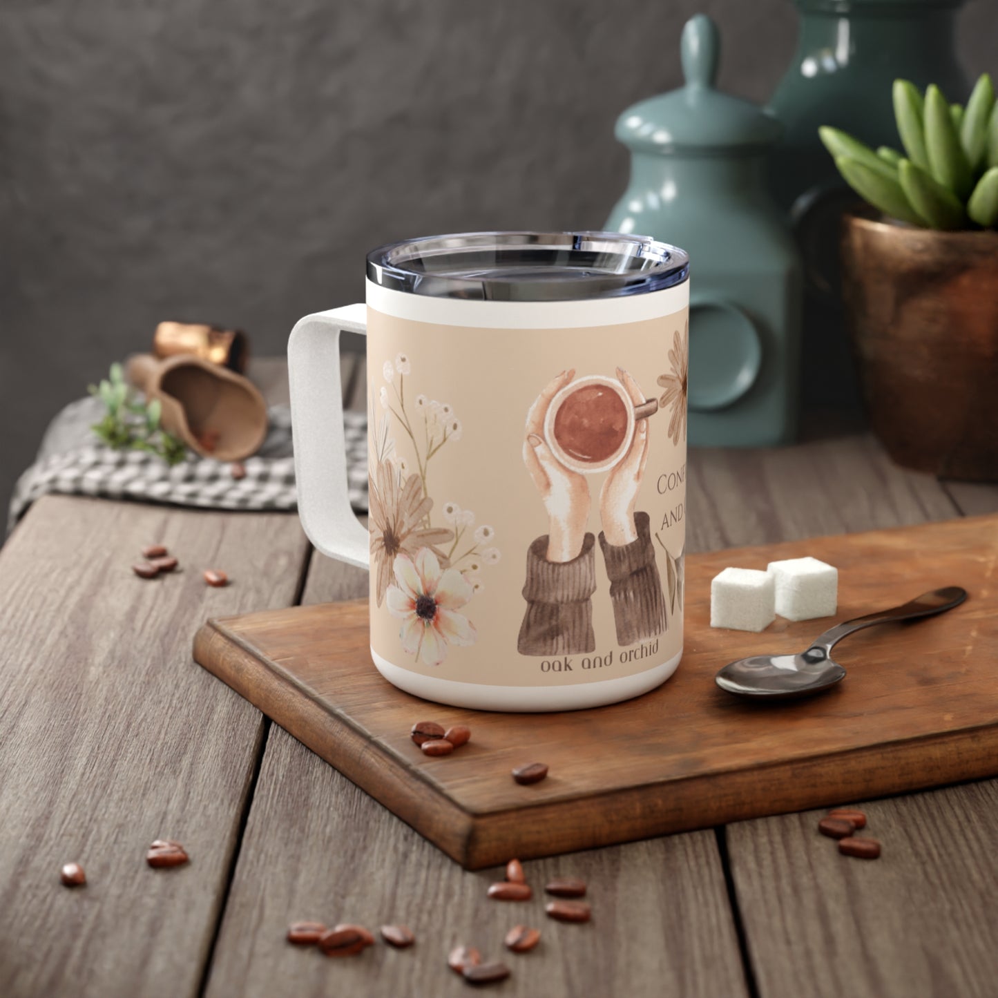 Meadow Musings - Confidence and Coffee Insulated Mug - 10oz