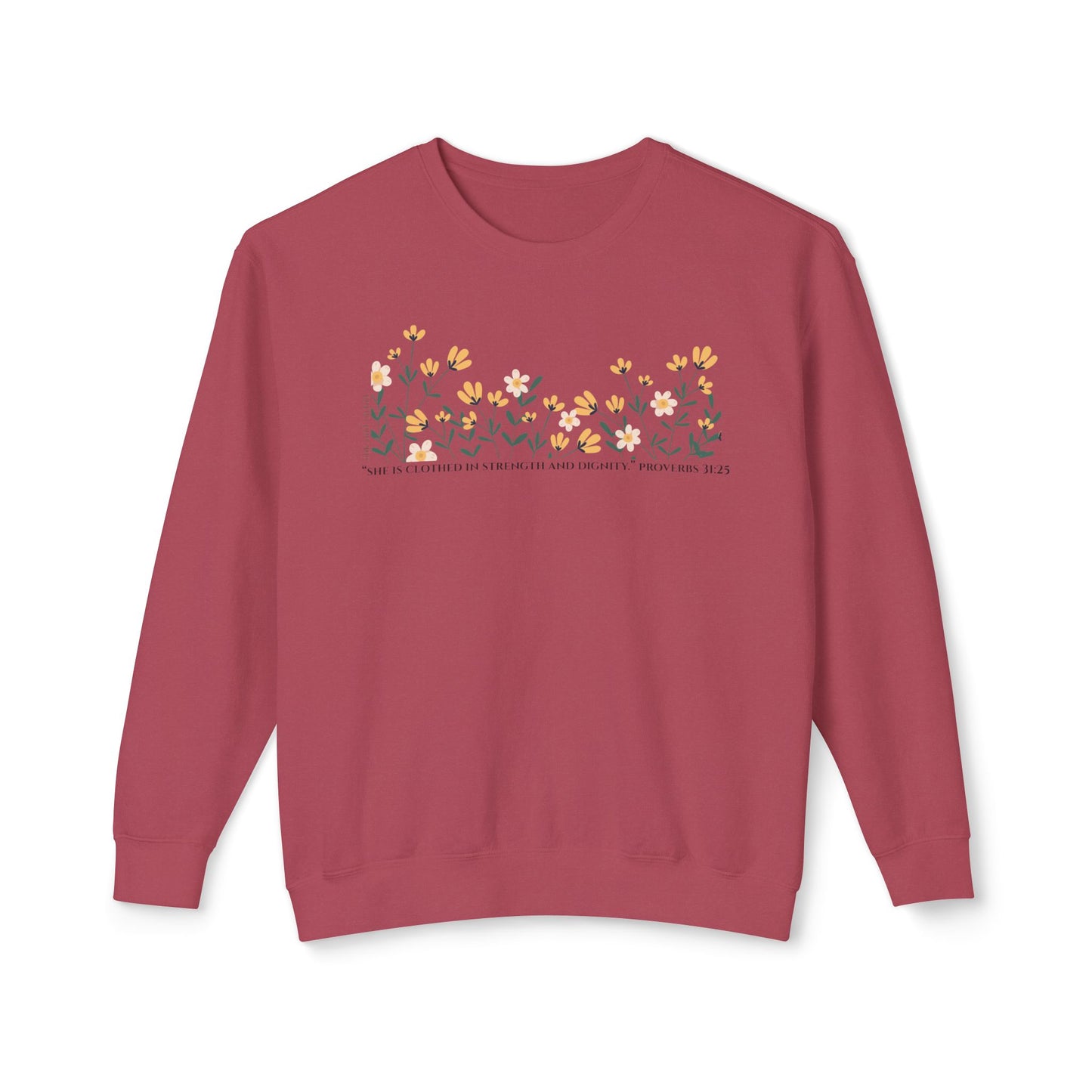 Meadow Musings - Crewneck Sweatshirt - Proverbs 31:25