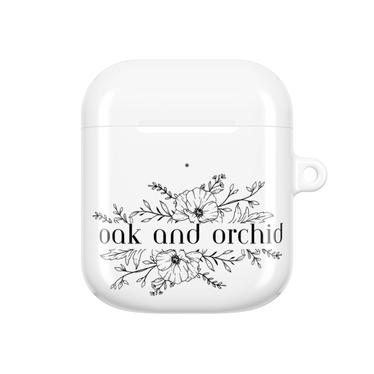 Oak and Orchid Originals - Stylish AirPod Case with Floral Design - Perfect for Music Lovers, Gift for Friends, Birthday, Personalized Tech Accessory