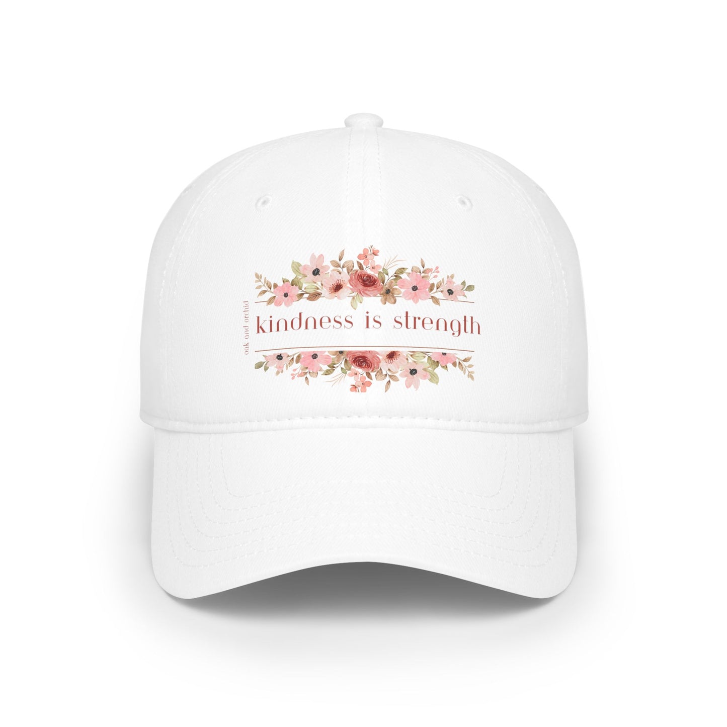 Meadow Musings - Floral Kindness Baseball Cap - Empowering Low Profile Hat for Everyday Wear