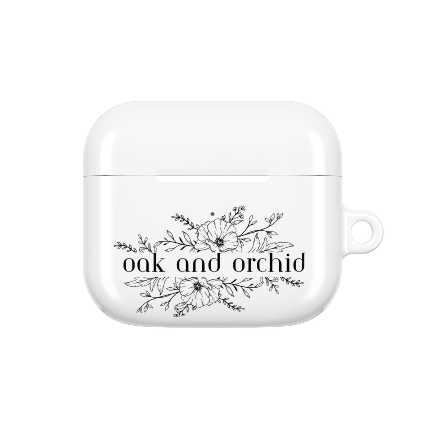 Oak and Orchid Originals - Stylish AirPod Case with Floral Design - Perfect for Music Lovers, Gift for Friends, Birthday, Personalized Tech Accessory