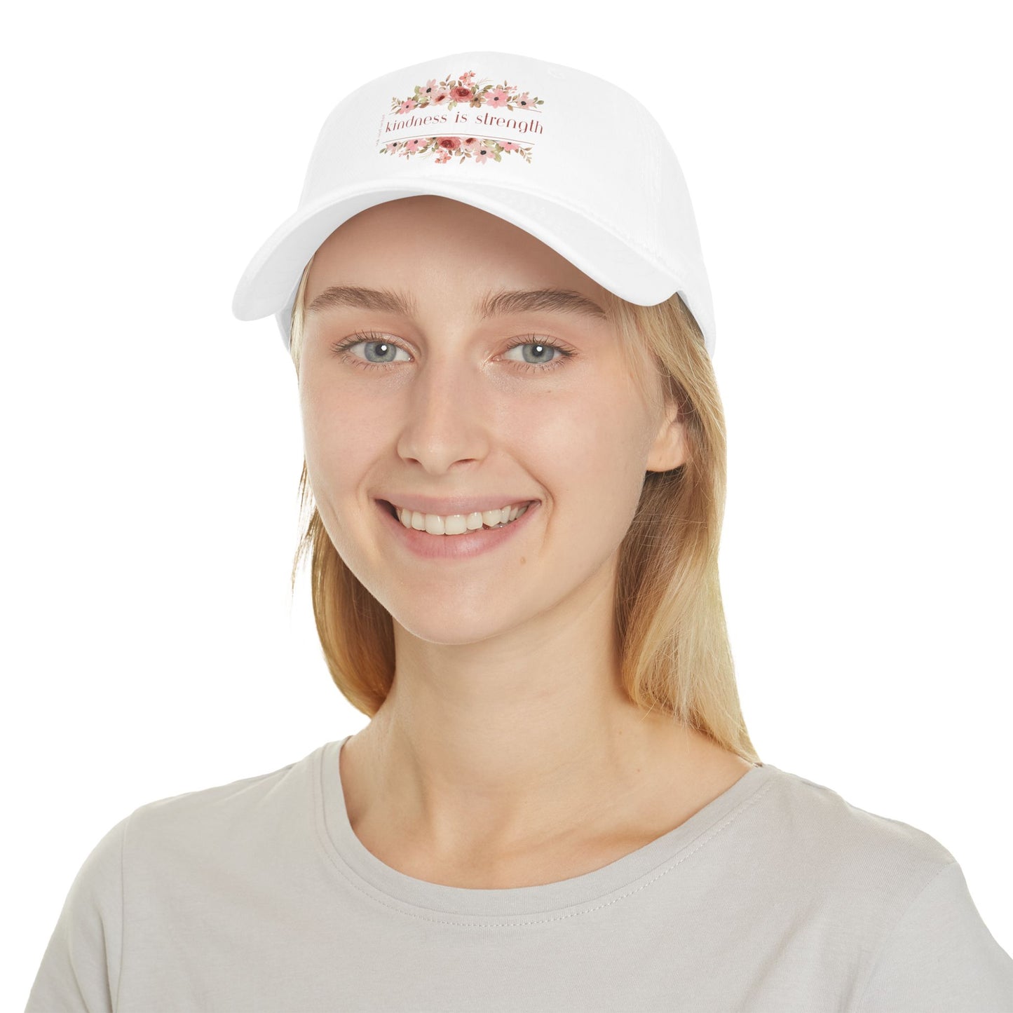 Meadow Musings - Floral Kindness Baseball Cap - Empowering Low Profile Hat for Everyday Wear
