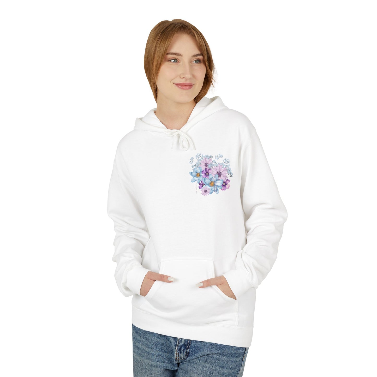 Fields of Mercy - Floral Design Christian Fleece Hoodie - Cozy & Stylish for Every Occasion
