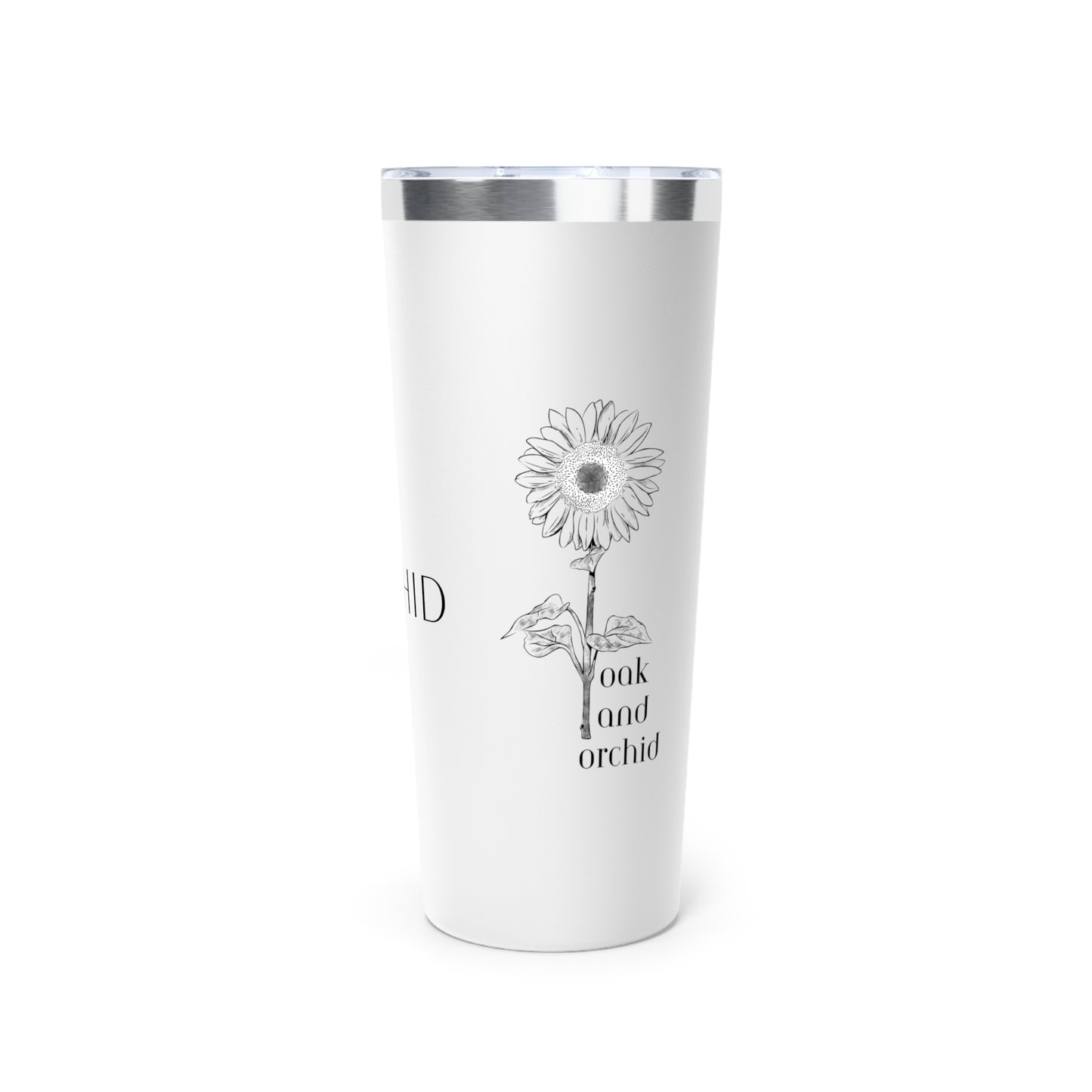 Minimalist Magnolia - Stylish Copper Insulated Tumbler, Perfect for Gifts, Travel Mug, Reusable Coffee Cup, Personalized Drinkware