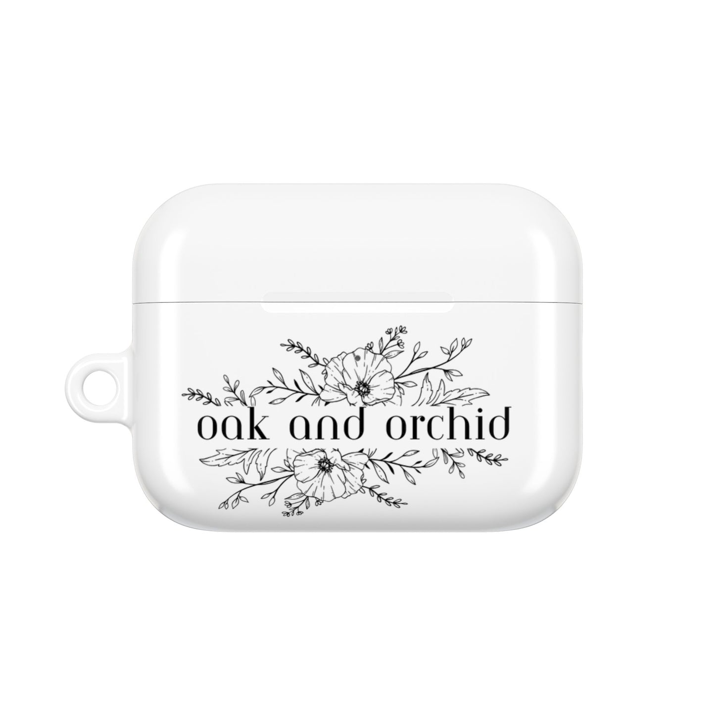 Oak and Orchid Originals - Stylish AirPod Case with Floral Design - Perfect for Music Lovers, Gift for Friends, Birthday, Personalized Tech Accessory