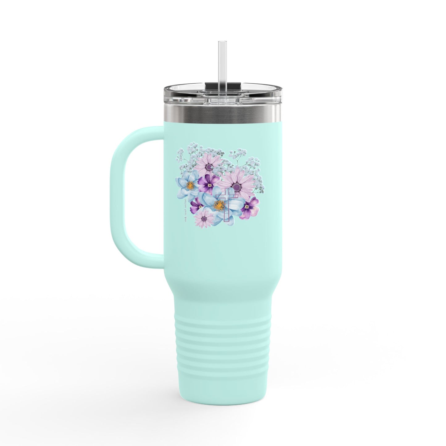 Fields of Mercy - Floral Christian Insulated Travel Mug | 40oz