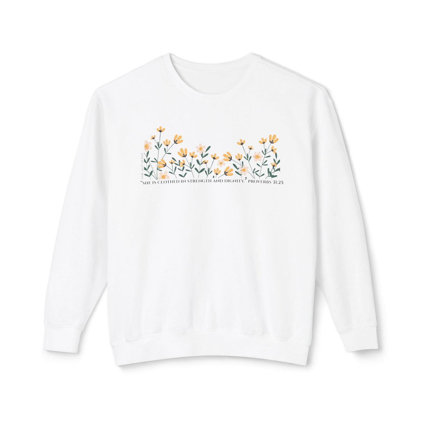 Meadow Musings - Crewneck Sweatshirt - Proverbs 31:25